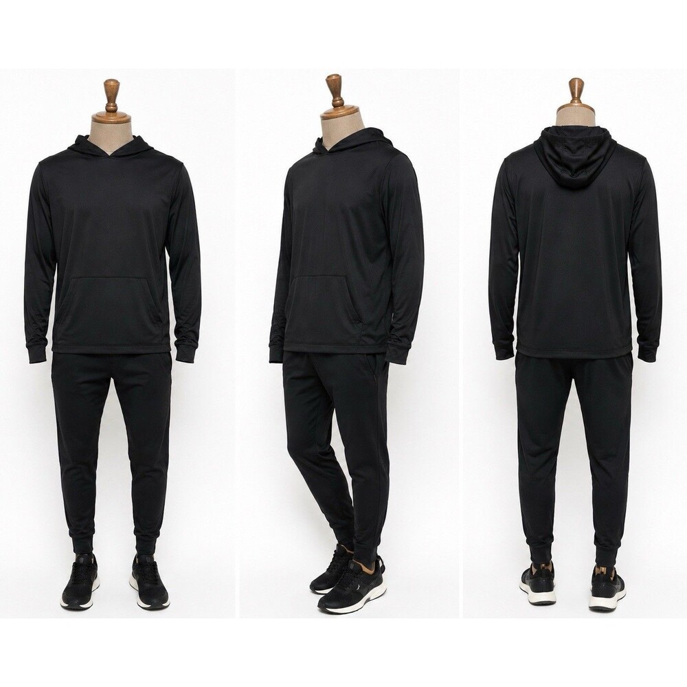 32 Degrees Cool Black Pullover Hoodie XL Lightweight Performance Long Sleeve